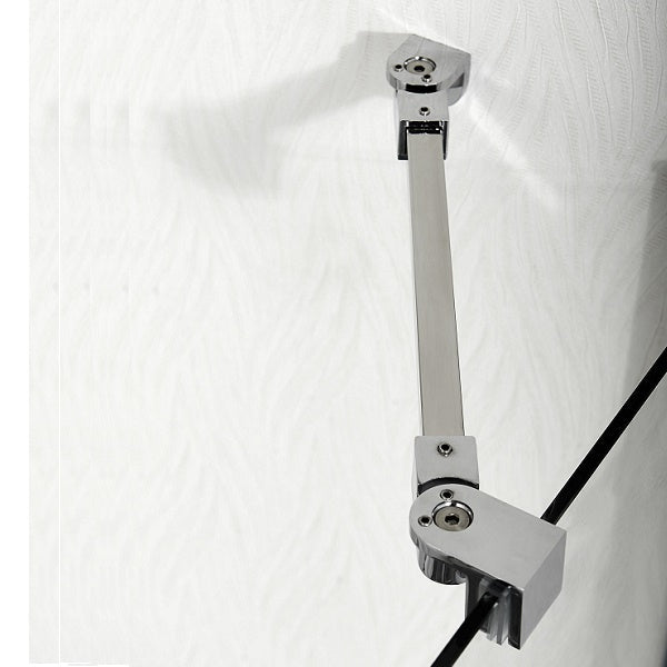 Стъклена преграда Smartflex 60 см. хромиран държач и профил за неподвижен параван KERANOVA