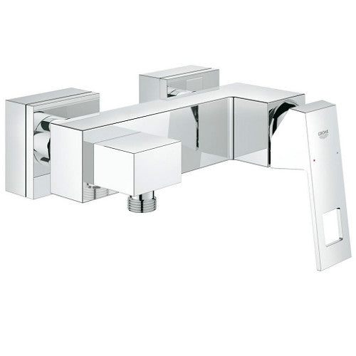 Стенен смесител за душ Eurocube отхромиран с GROHE SilkMove, метален лост, S-връзки – онлайн магазин KERANOVA