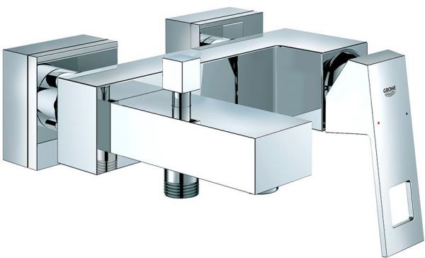 Стенен смесител за вана/душ Eurocube хром, едноръкохватков GROHE Eurocube за баня - KERANOVA онлайн магазин