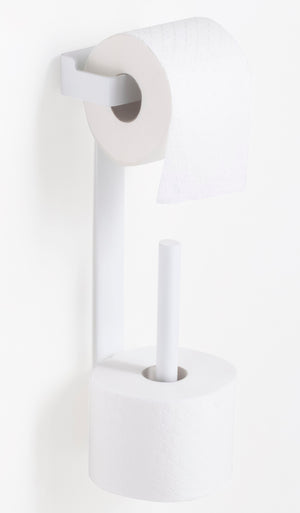 2324-MW Стойка за тоалетна хартия - бяла стояща поставка за ролки от онлайн магазин за обзавеждане за бани KERANOVA