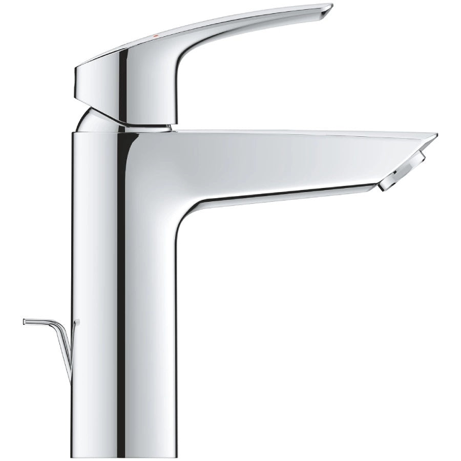 Смесител за мивка Eurosmart M-size от Grohe, хром, метална ръкохватка, EcoJoy 5.7 l/min, с изпразнител - KERANOVA онлайн магазин