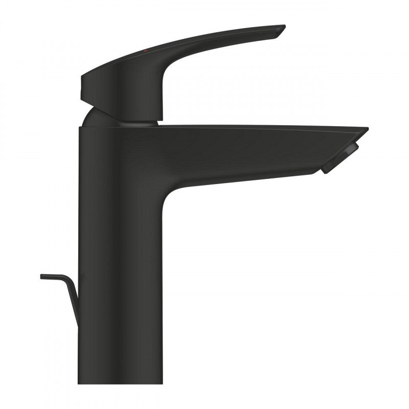 Смесител за мивка Eurosmart New Matt Black M-size - матово черен мивков смесител Grohe, Matt Black, керамичен патрон, водоспестяващ, KERANOVA