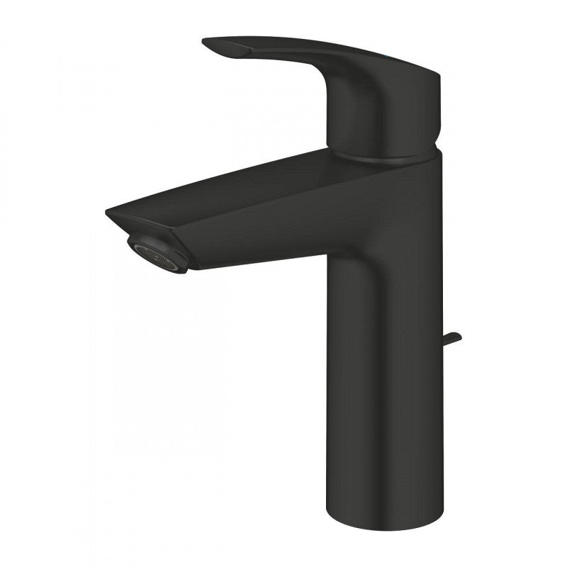 Смесител за мивка Eurosmart New Matt Black M-size матов черен смесител за умивалник, Grohe, KERANOVA - метална ръкохватка, водоспестяващ