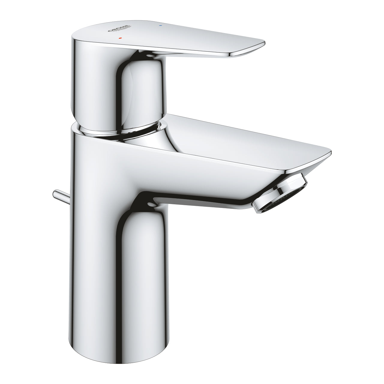 Смесител за мивка BauEdge S-size Grohe - хромиран едноръкохватков смесител за умивалник с GROHE StarLight и EcoJoy, онлайн магазин KERANOVA