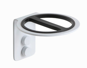 2333-MW Стойка за преса за коса - бяла стенна стойка за сешоар и преса от онлайн магазин за обзавеждане за бани KERANOVA