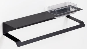 2336-MB Полица с хавлийник 45 см. - черна модерна стоманена полица за баня от онлайн магазин за обзавеждане за бани KERANOVA