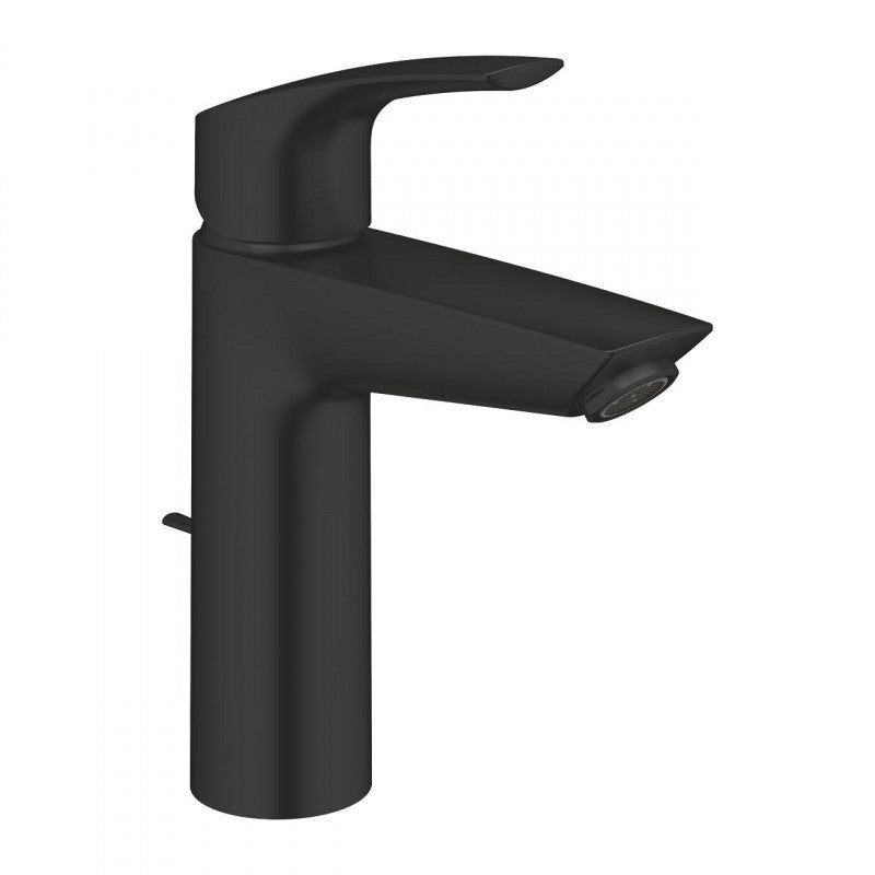 Смесител за мивка Eurosmart New Matt Black M-size - матов черен едноливков дизайн, GROHE SilkMove, енергоспестяващ, KERANOVA онлайн магазин