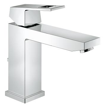 Смесител за мивка Eurocube M-size хром, едноръкохватков 1/2" M-размер, GROHE SilkMove, EcoJoy аератор, за онлайн магазин KERANOVA