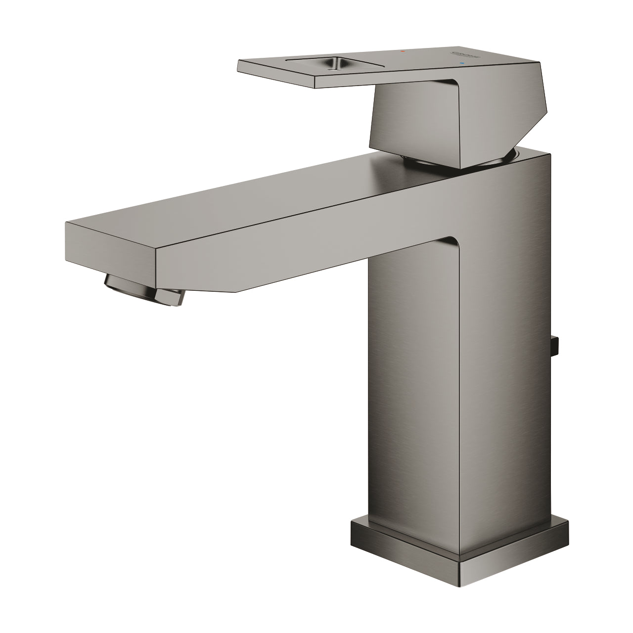 Смесител за мивка Grohe Eurocube M-size - brushed hard graphite от онлайн магазин KERANOVA, едноръкохватков, M-размер, матов графит