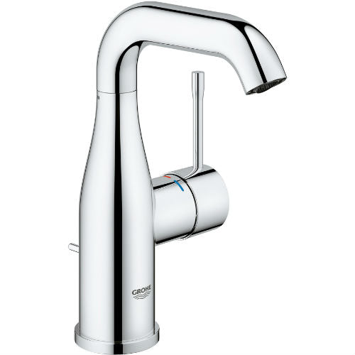 Смесител за мивка Essence M-size - хром GROHE ESSENCE едноръкохватков, M-размер, бърз монтаж, аератор 5,7 л/мин - KERANOVA