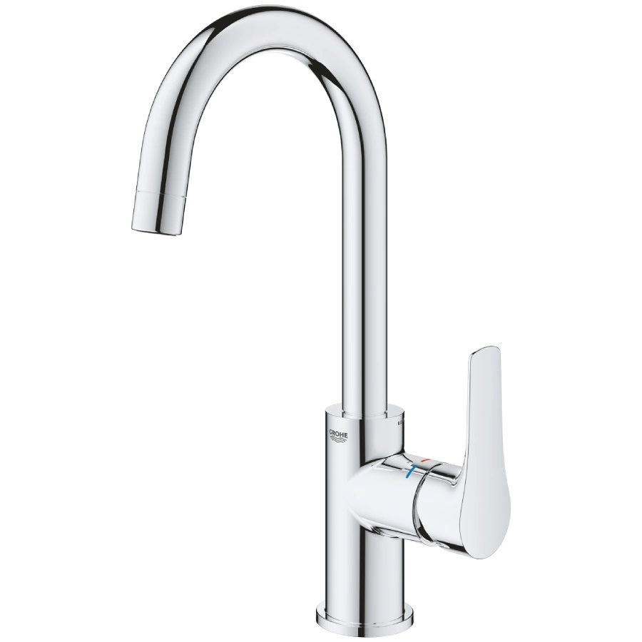 Смесител за мивка Eurosmart L-size - хромиран едноръкохватков смесител Grohe с въртящ се чучур, EcoJoy 5.7 l/min за KERANOVA онлайн магазин