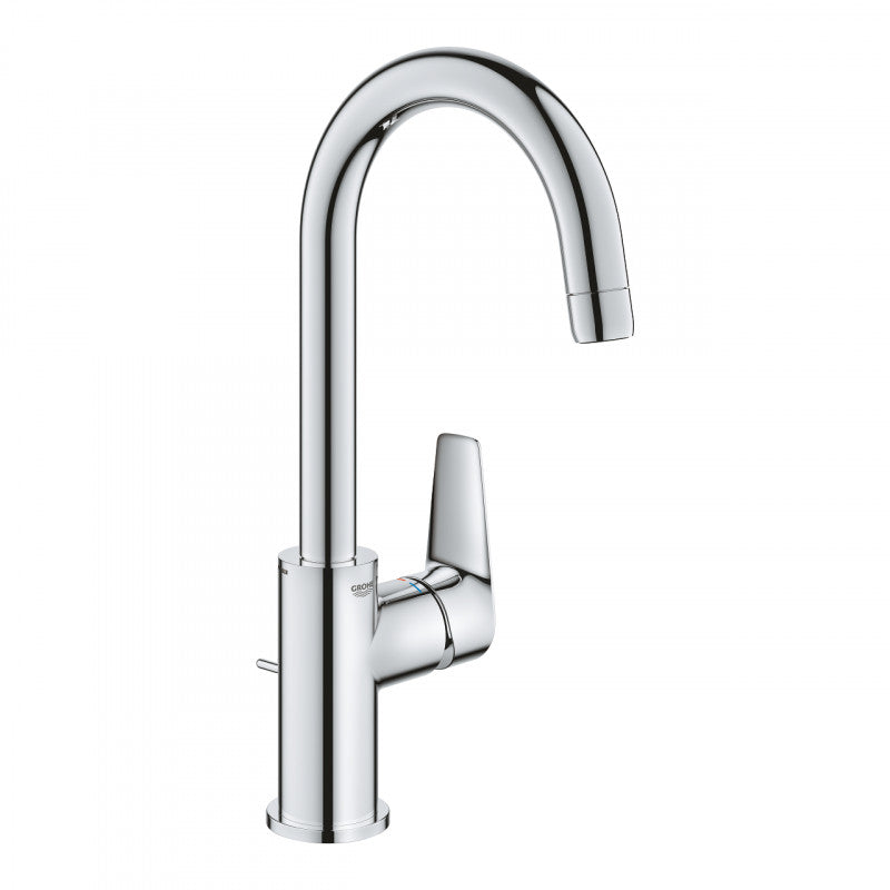 Смесител за мивка Bau Edge L-size с хром GROHE StarLight, подвижен тръбен чучур и EcoJoy 5,7 l/min – KERANOVA онлайн магазин