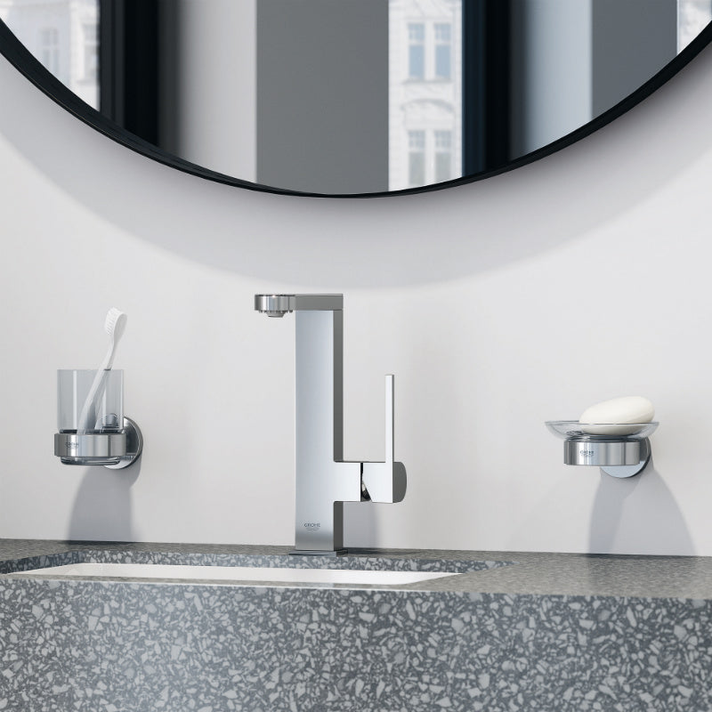 Смесител за мивка Grohe Plus L-size хром, L-размер с подвижен чучур и EcoJoy аератор – онлайн магазин за обзавеждане за бани KERANOVA