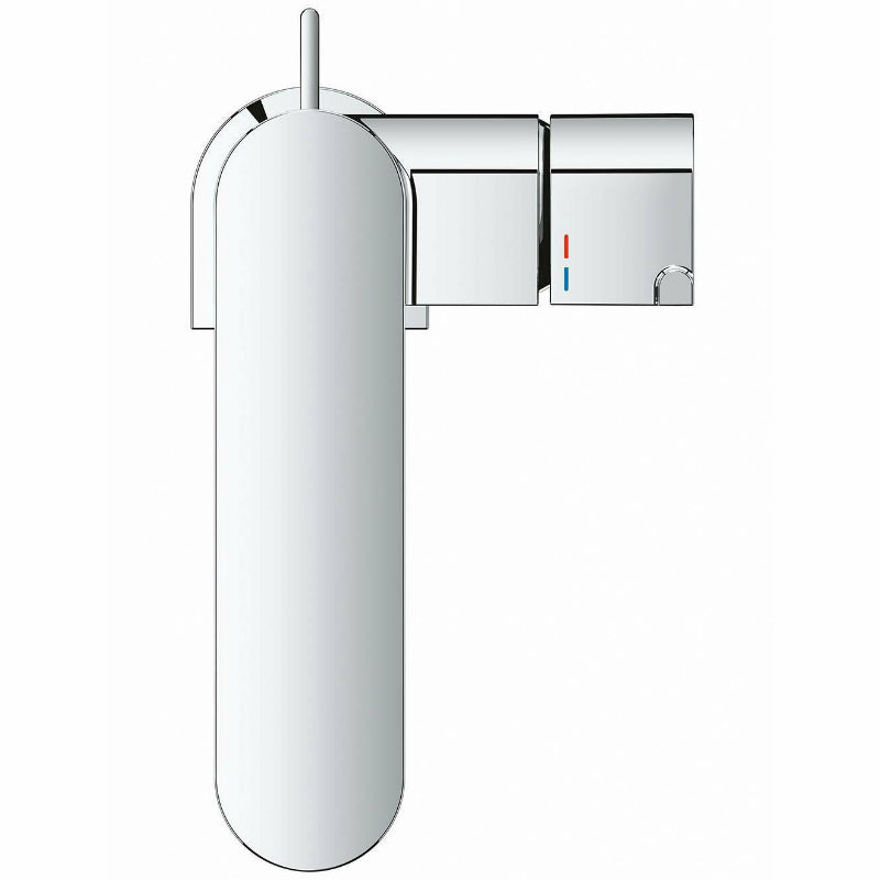 Смесител за мивка Grohe Plus M-size хром, M-размер, еднодупков, Grohe SilkMove 28мм, EcoJoy 5.7 л/мин — KERANOVA онлайн магазин
