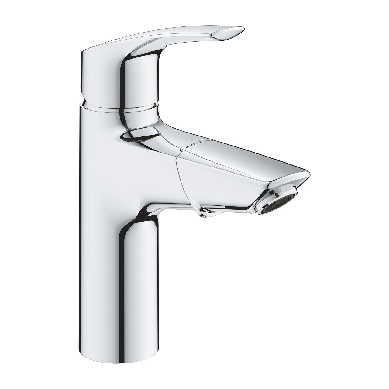 Смесител за мивка с изтегляне Eurosmart Grohe - хром, едноръкохватков смесител за умивалник с изтеглящ се чучур, GROHE SilkMove, EcoJoy - KERANOVA