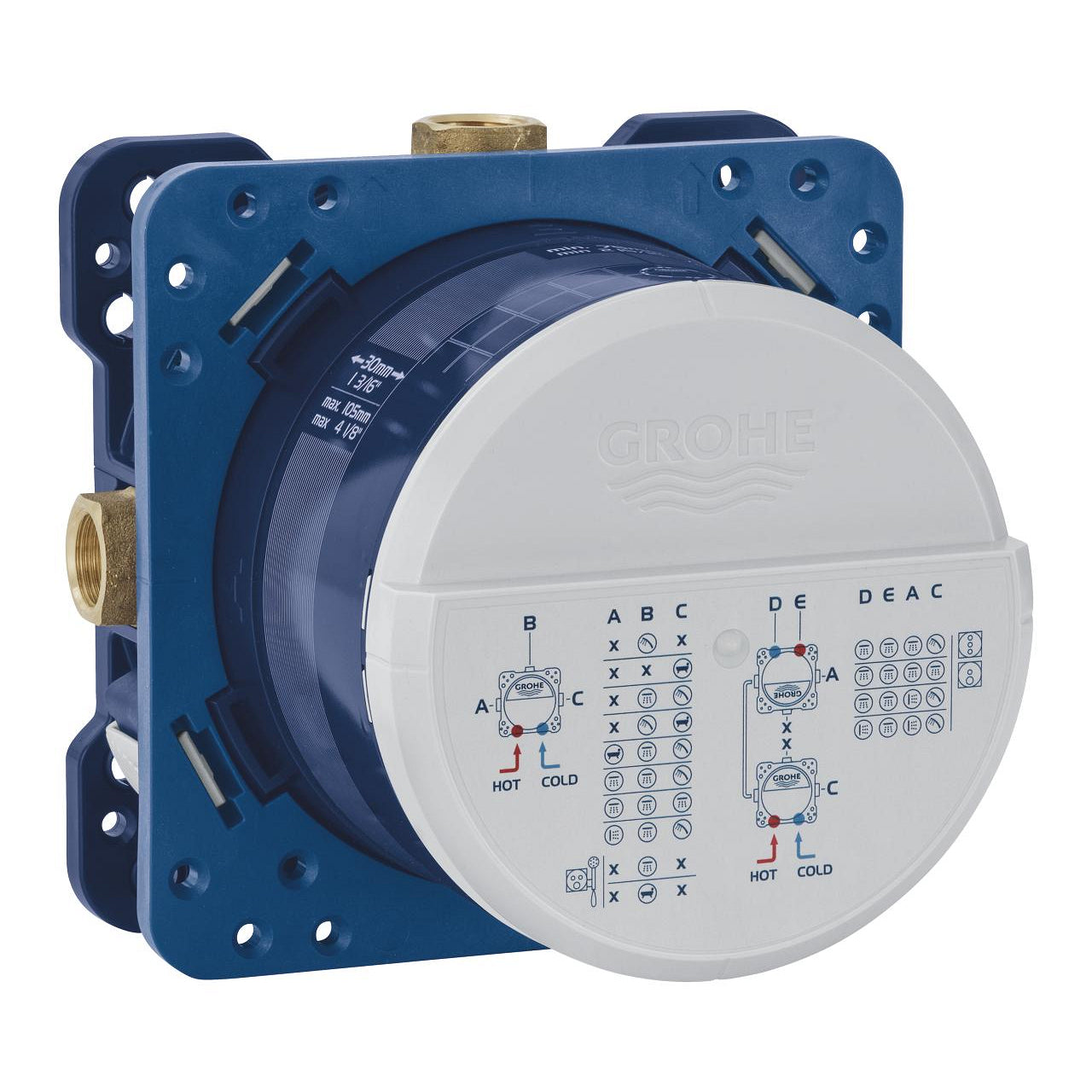 Вграден комплект Grohe Grohtherm SmartControl - brushed hard graphite вградено тяло Rapido SmartBox за душ и вана, KERANOVA онлайн магазин