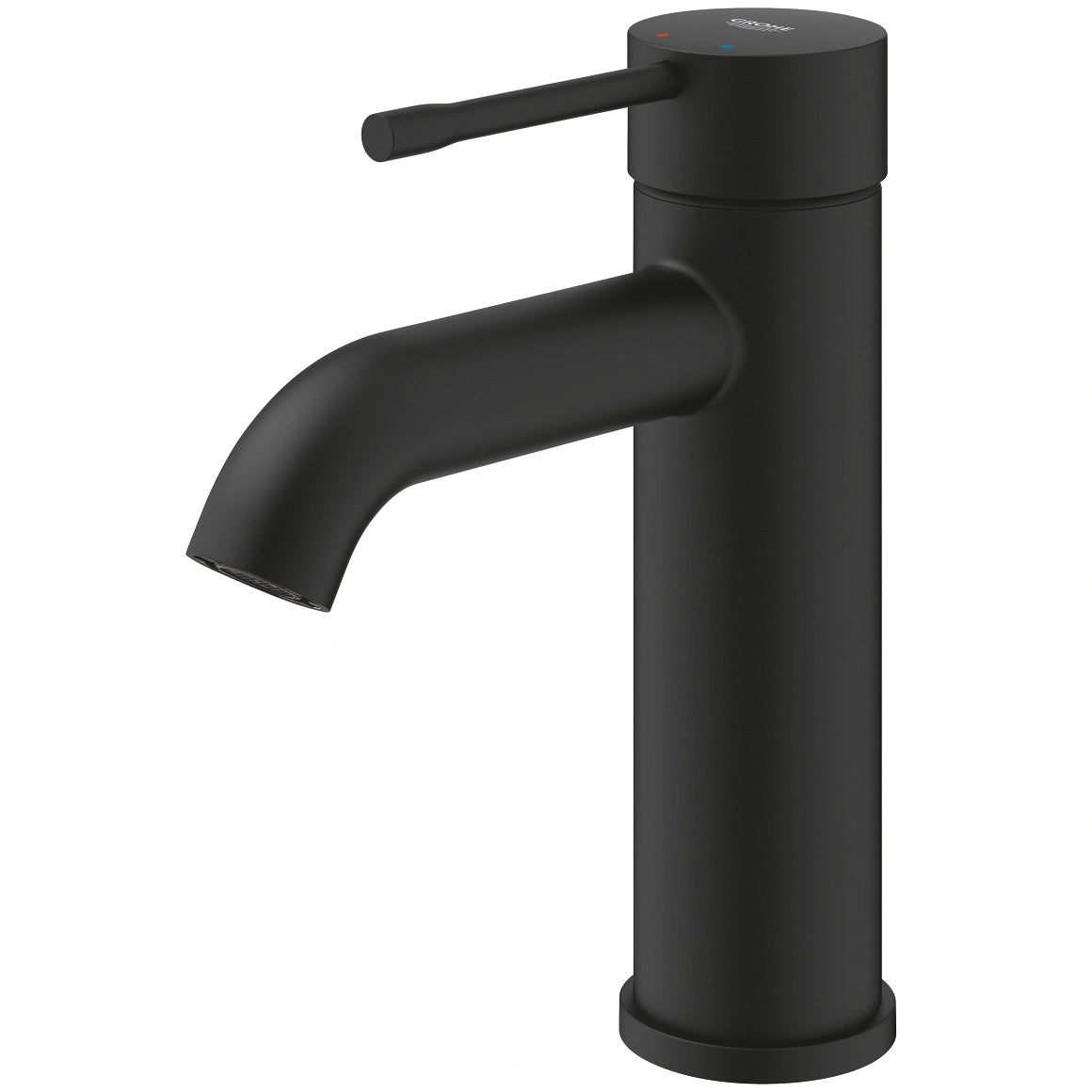 Смесител за мивка Grohe Essence Phantom Black S-size - матово черен едноръкохватков смесител за умивалник, SilkMove, 28мм, онлайн магазин KERANOVA