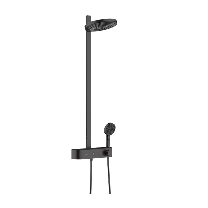 Hansgrohe Душ система Pulsify S260 2jet Matt Black - стенна душ система с термостатен смесител, душ пита Ø260 мм и ръчен душ, KERANOVA онлайн магазин