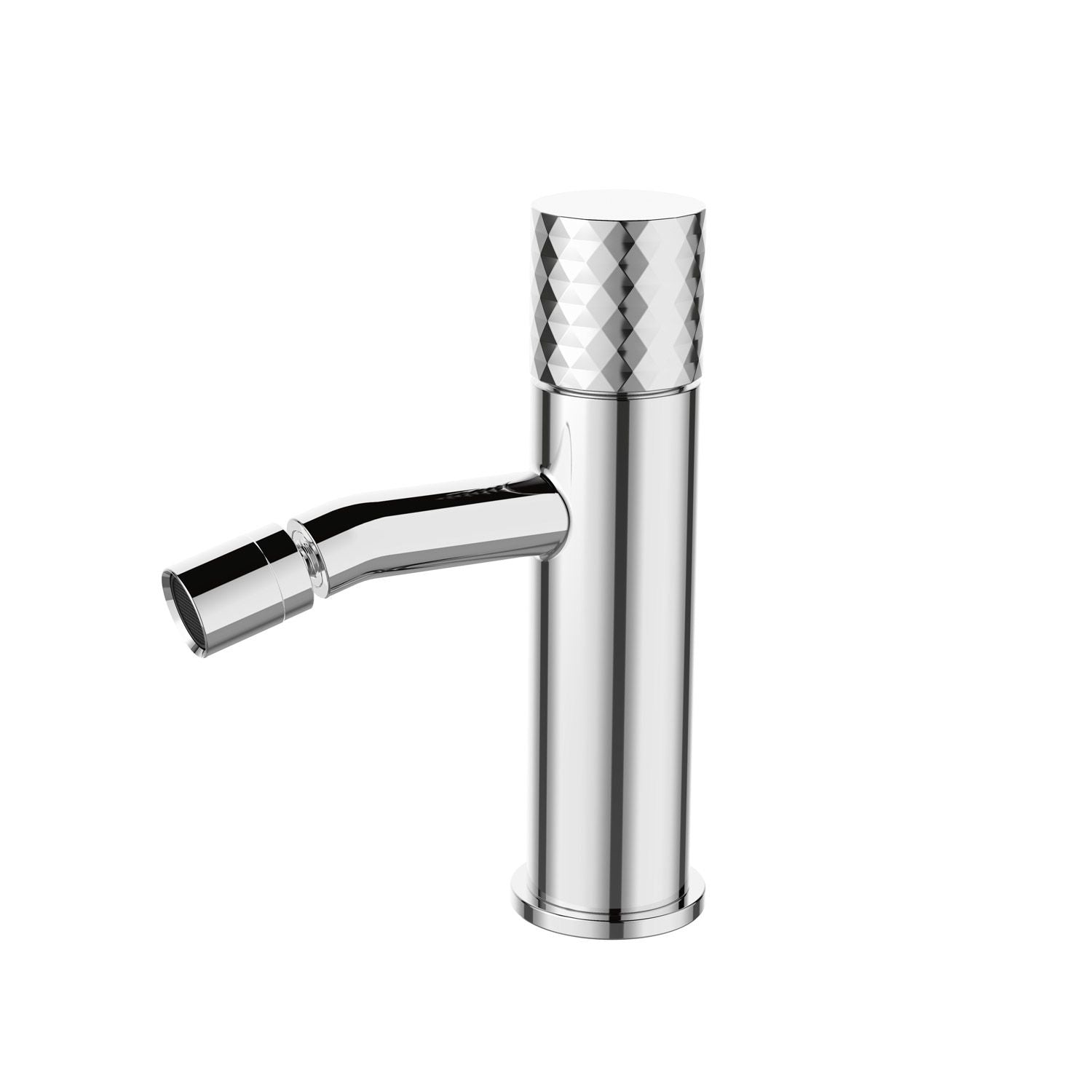 Смесител за биде Joan Brass Pattern стоящ, масивна 3D ръкохватка, керамичен механизъм, хром, KERANOVA онлайн магазин