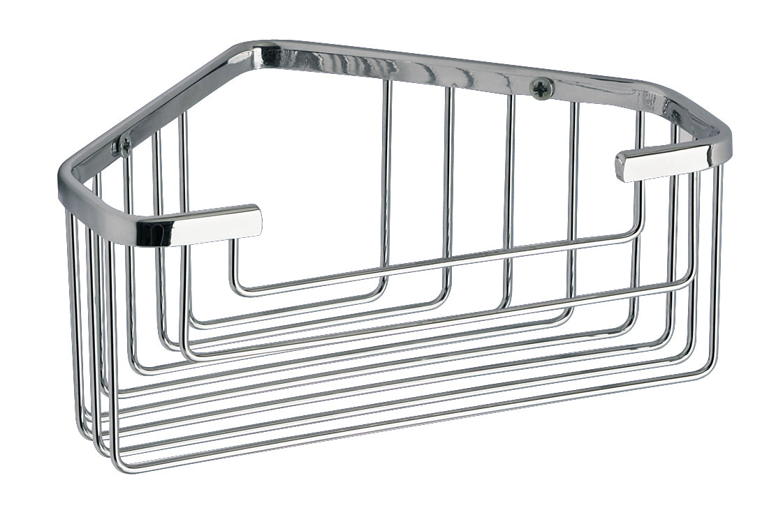Ъглова етажерка от месинг за баня, стенна монтажна кошница, италиански дизайн, онлайн магазин KERANOVA