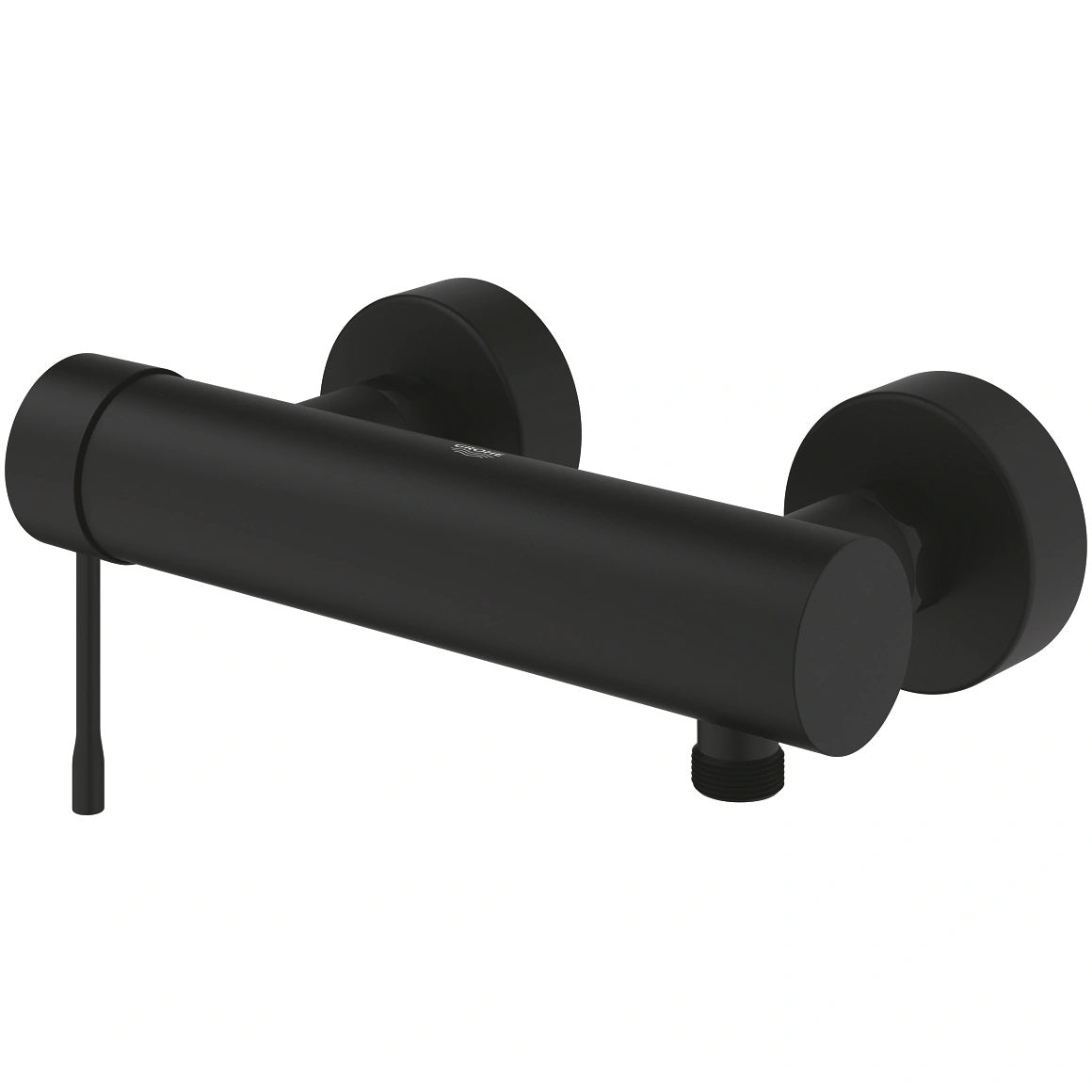 Стенен смесител за душ Grohe Essence Phantom Black – матово черен едноръкохватков смесител за душ, онлайн магазин KERANOVA