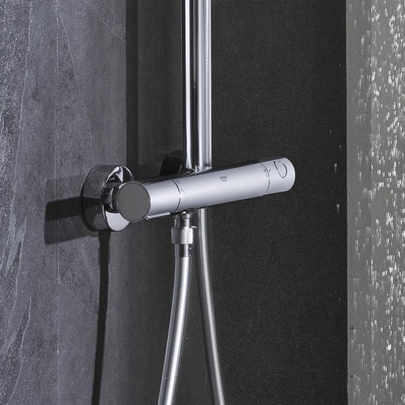 Душ система Euphoria XXL 310 - хромиран термостатен смесител Grohe с хоризонтално рамо и ръчен душ, онлайн магазин KERANOVA
