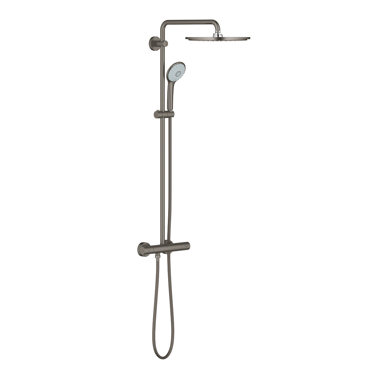 Душ система Grohe Euphoria 310 - brushed hard graphite с термостат, Rainshower Cosmopolitan 310 и ръчен душ Euphoria 110 за KERANOVA