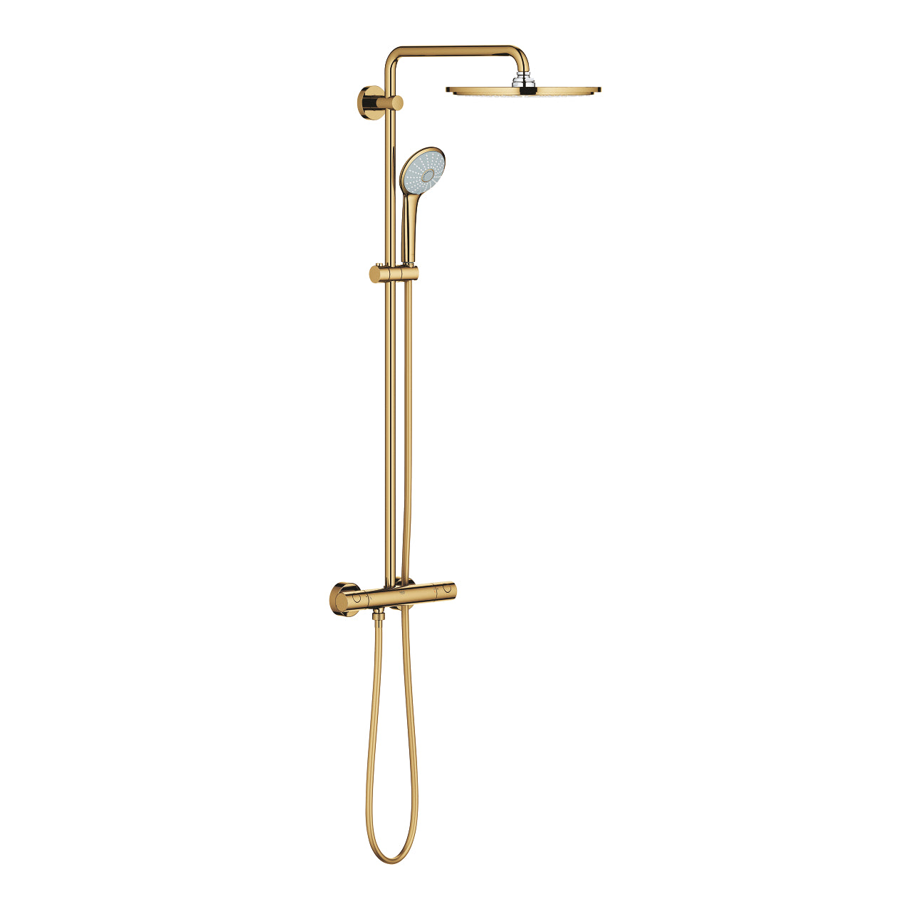 Душ система Grohe Euphoria 310 - cool sunrise във финиш cool sunrise, термостатен комплект с Rainshower 310 и ръчен душ, KERANOVA