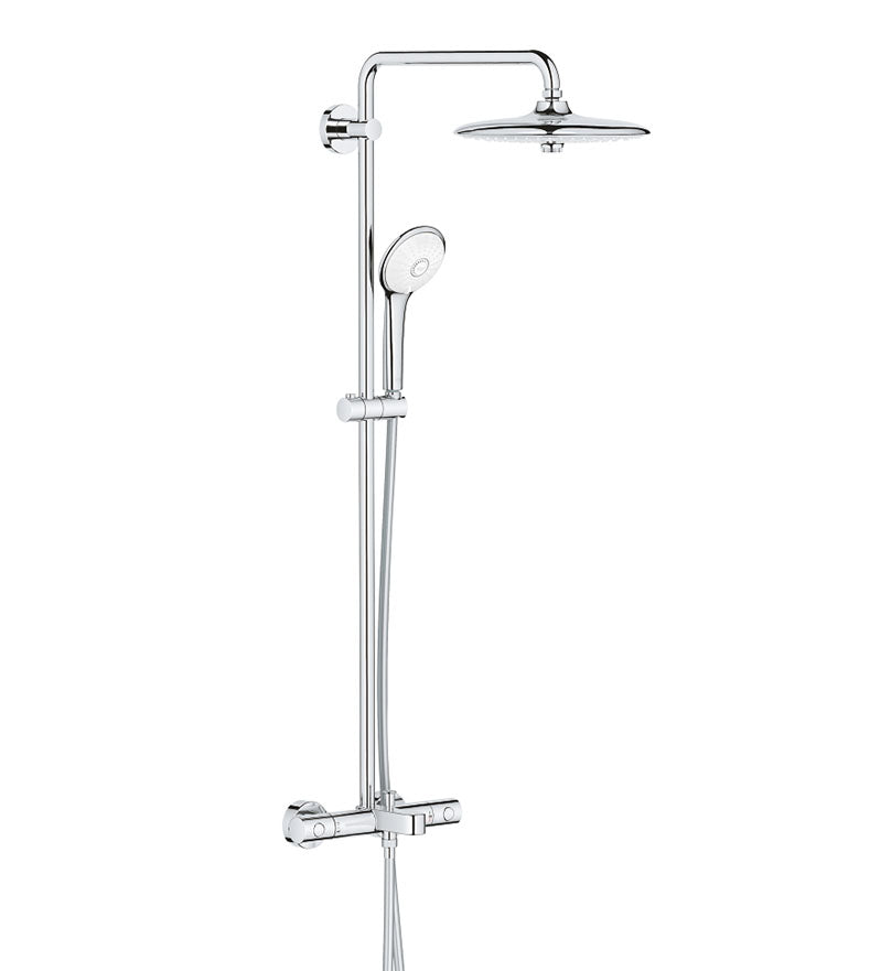 Душ система с чучур Grohe Euphoria 260 - хром, термостат, подвижно рамо 450 мм, душ глава Euphoria 260 и ръчен душ Euphoria 110 - KERANOVA