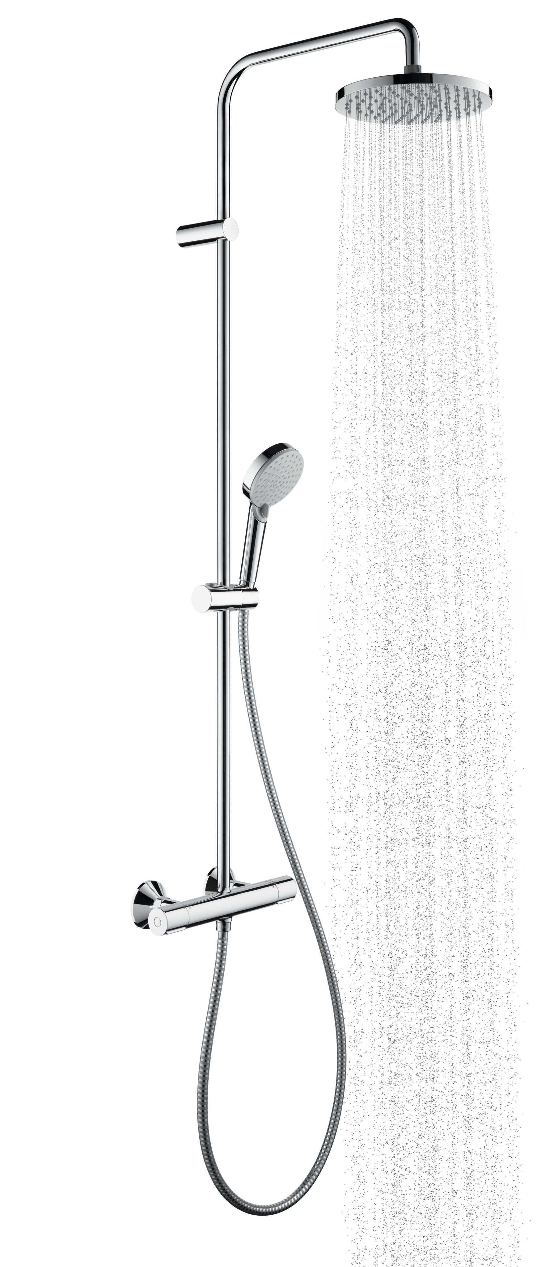 Hansgrohe Душ система Vernis Blend хром с душ пита 20.5см, ръчен душ, термостатен смесител – онлайн магазин KERANOVA