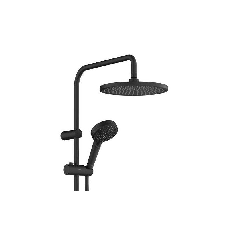 Hansgrohe Душ система Vernis Blend black matt - черна матова душ система с термостат и ръчен душ, онлайн магазин за обзавеждане за бани KERANOVA