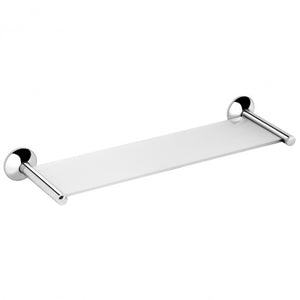 2650 полица с държачи 50 см матирана – стъклена баня поличка с хромирани държачи за онлайн магазин за обзавеждане за бани KERANOVA