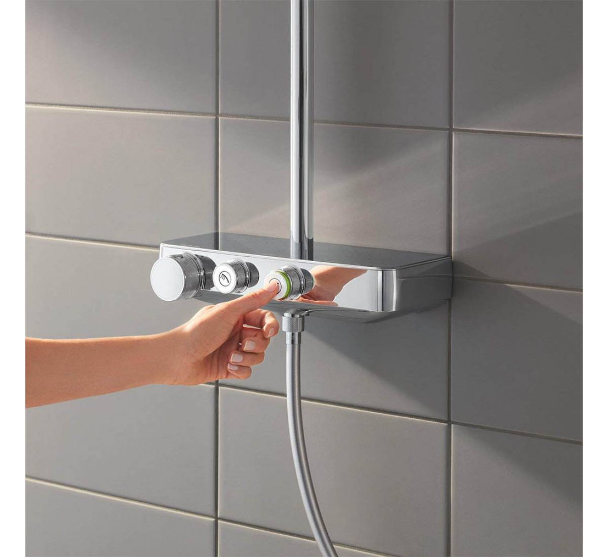 Smart Control System Euphoria Cube 310 хром термостатен душ GROHE SMARTCONTROL с ръчен и горен душ – онлайн магазин KERANOVA