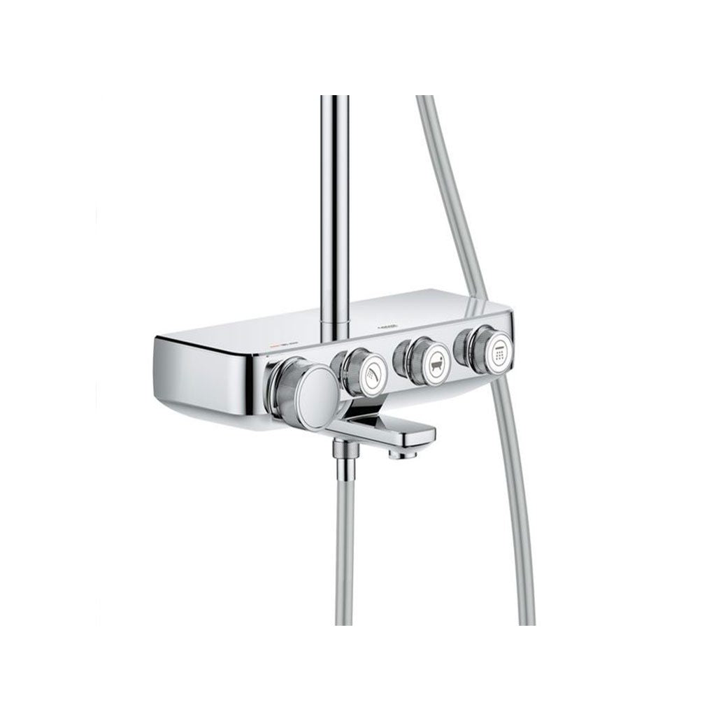 Душ система с чучур Grohe Smartcontrol Euphoria 260 - хром термостатен смесител с чучур, душ пита и слушалка за KERANOVA