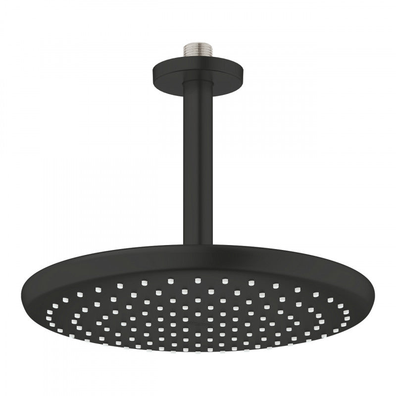 Alt Tag: Термостатичен комплект Grohe Grohtherm Matt Black - матов черен окачен душ за баня, прахово покритие, KERANOVA онлайн магазин