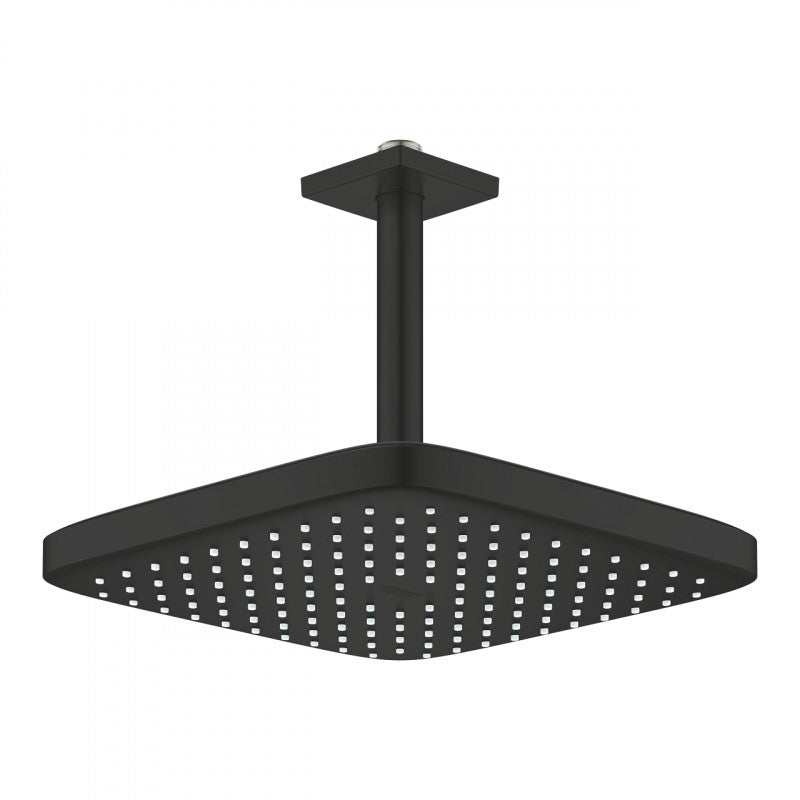 Термостатичен комплект Grohe Grohtherm Cube Matt Black - матов черен квадратно душ-падаче за баня, онлайн магазин KERANOVA