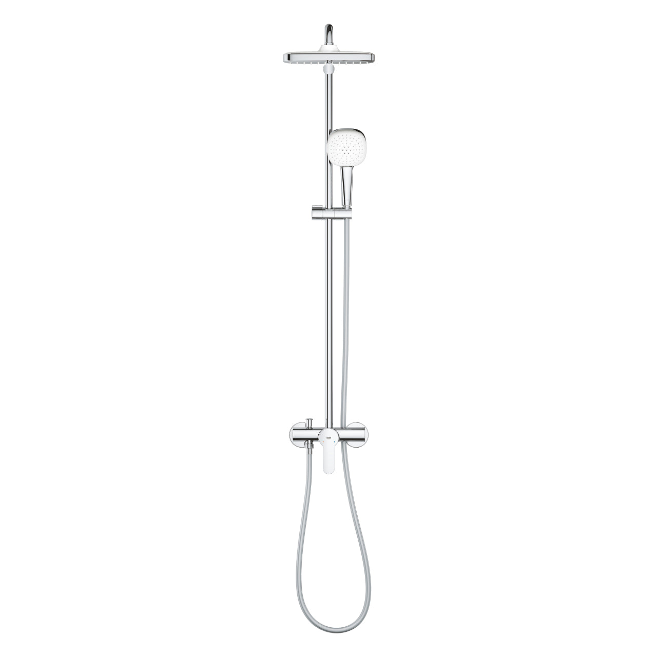 Душ колона за баня Grohe Tempesta 250 Cube – квадратна душ система с ръчен душ Tempesta Cube и EcoJoy, онлайн магазин KERANOVA