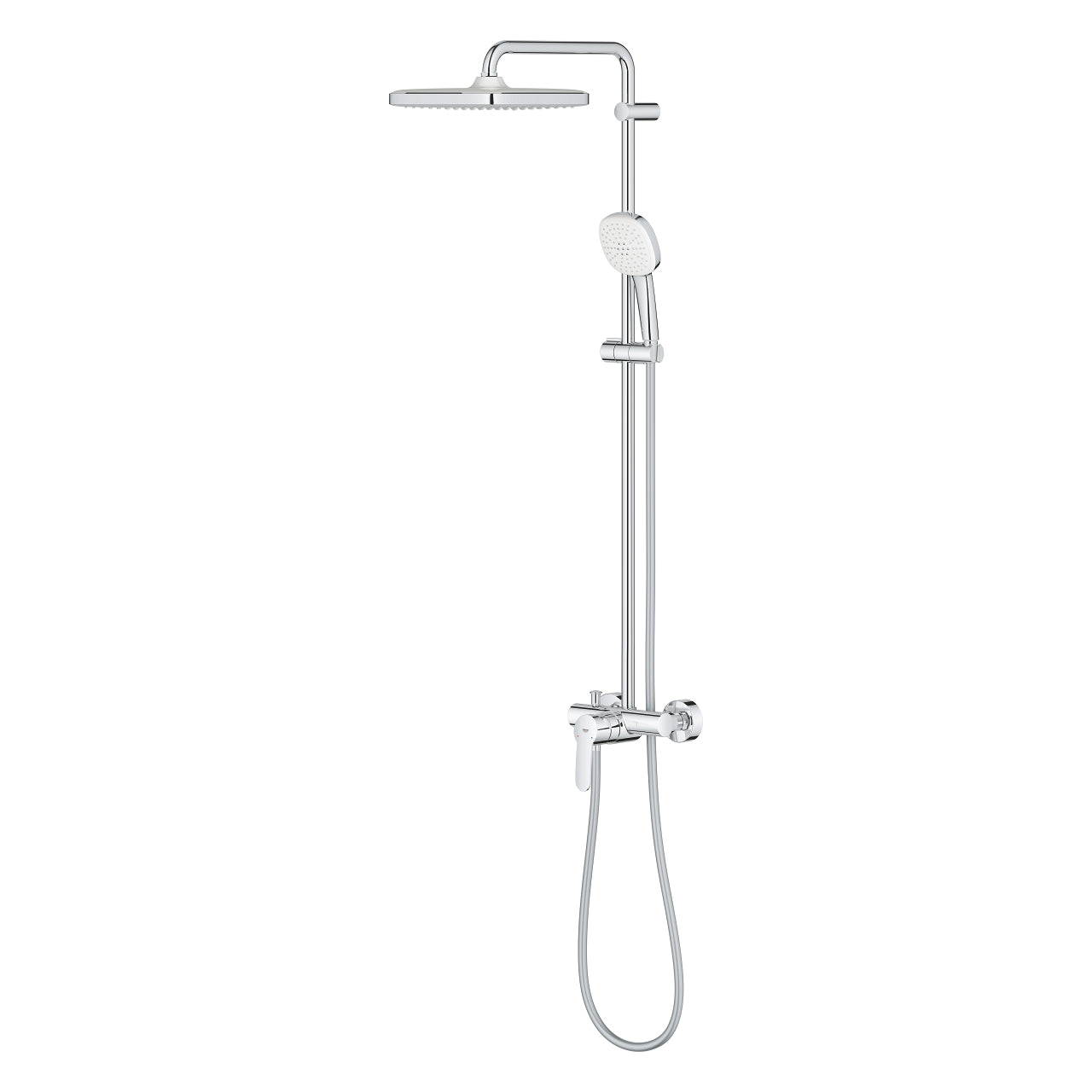 Душ колона за баня Grohe Tempesta 250 Cube – квадратна душ колона със смесител, ръчен душ и Rain режим, KERANOVA онлайн магазин