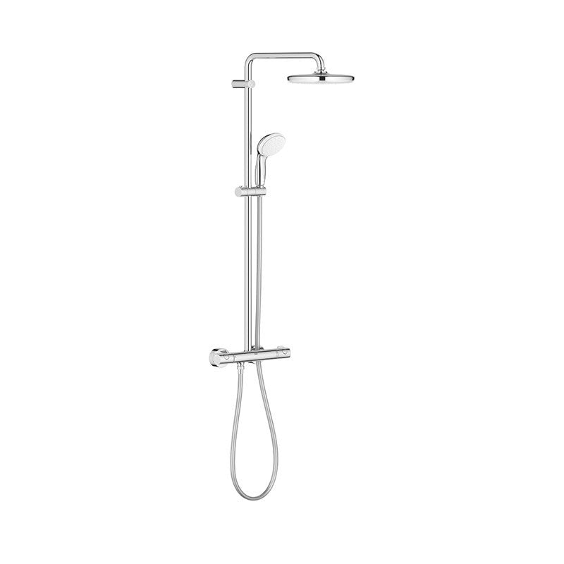 Душ система Grohe Bauclassic 210 с термостат, глава Tempesta 210 и ръчен душ Tempesta 100, хром, KERANOVA онлайн магазин