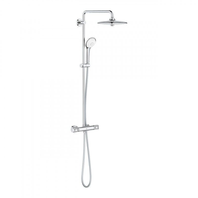 Душ система Euphoria 260 Grohe - телескопична душ система с термостат, дъждовна глава 260 мм и ръчен душ, онлайн магазин KERANOVA