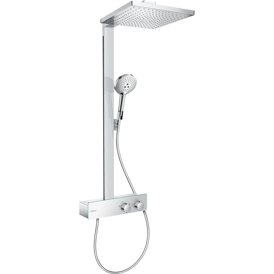 Hansgrohe Душ система Raindance E 300 хромна душ колона Raindance E 300 с термостат Showertablet и ръчен душ, KERANOVA онлайн магазин