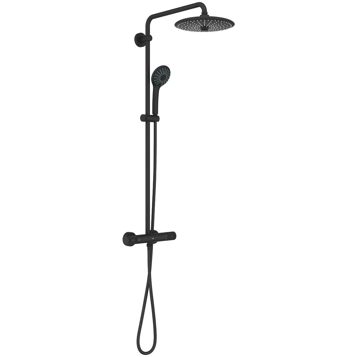 Душ система Grohe Euphoria 260 Phantom Black - матово черен душ комплект с термостат и ръчен душ, онлайн магазин за бани KERANOVA
