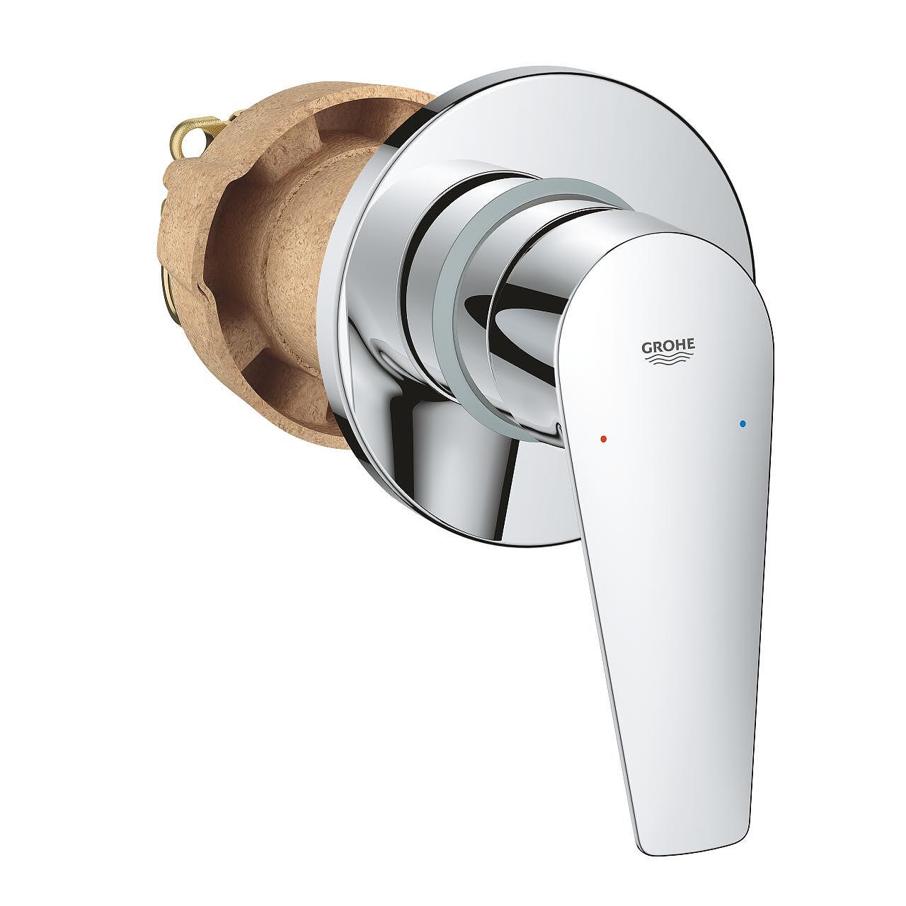 Хигиенен комплект Bauedge OHM Grohe вграден смесител за душ BAUEDGE OHM хром, онлайн магазин за обзавеждане за бани KERANOVA