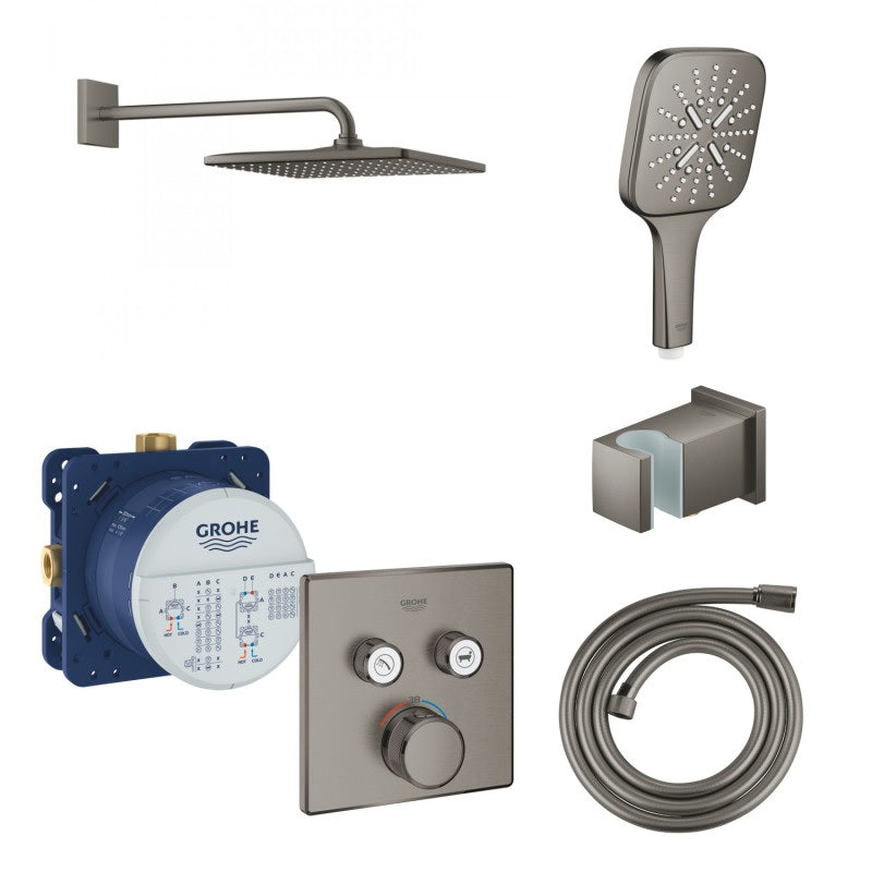 Вграден комплект Grohe Grohtherm SmartControl - brushed hard graphite вграден душ комплект за баня KERANOVA