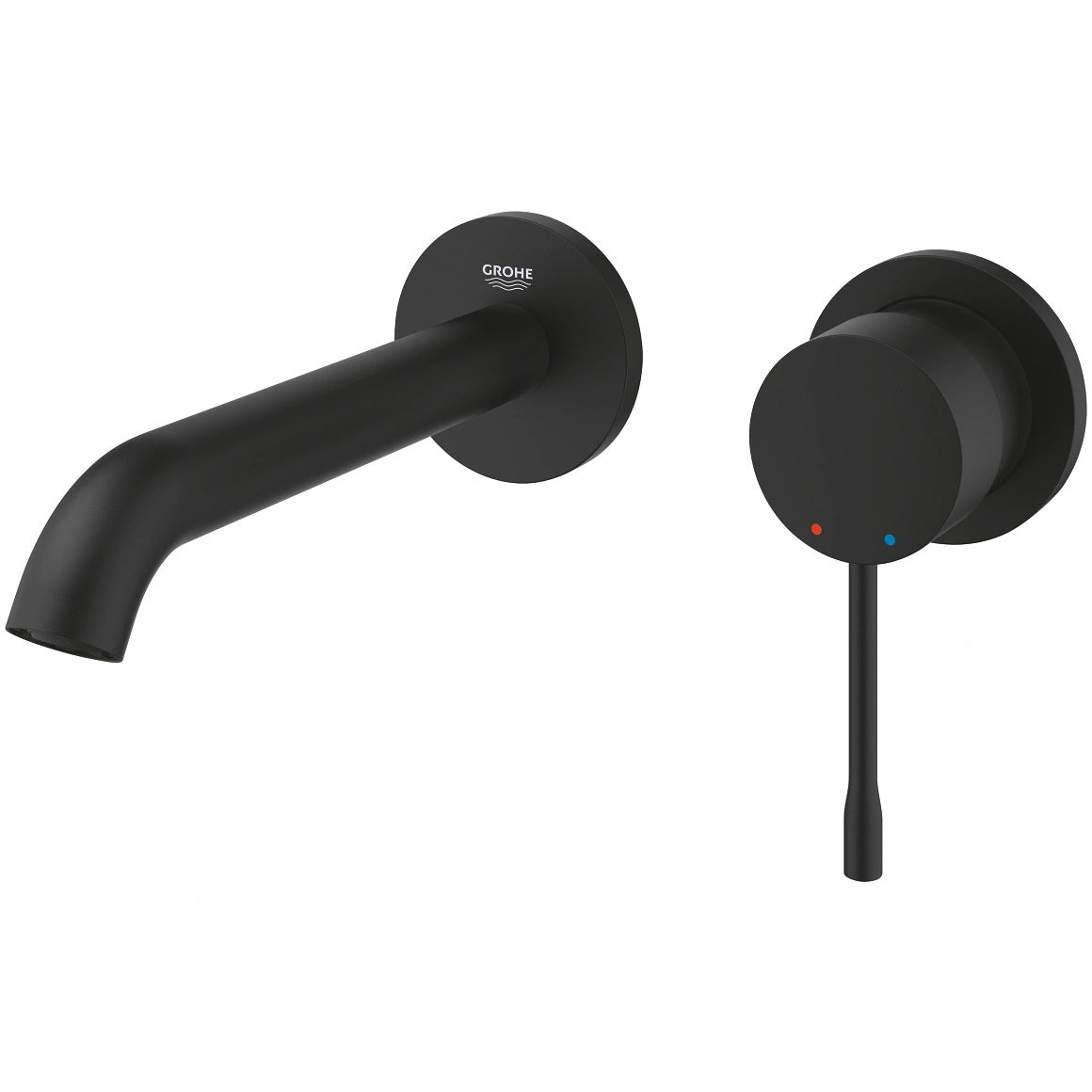 Grohe Essence Phantom Black вграден за мивка стенен смесител матово черно, дължина чучур 18.3/23 см, онлайн магазин KERANOVA