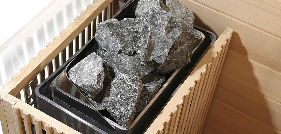 Сауна Igneus 150х105х190 см. SAWO печка 4.5 kW с вулканични камъни в хемлок интериор - онлайн магазин KERANOVA