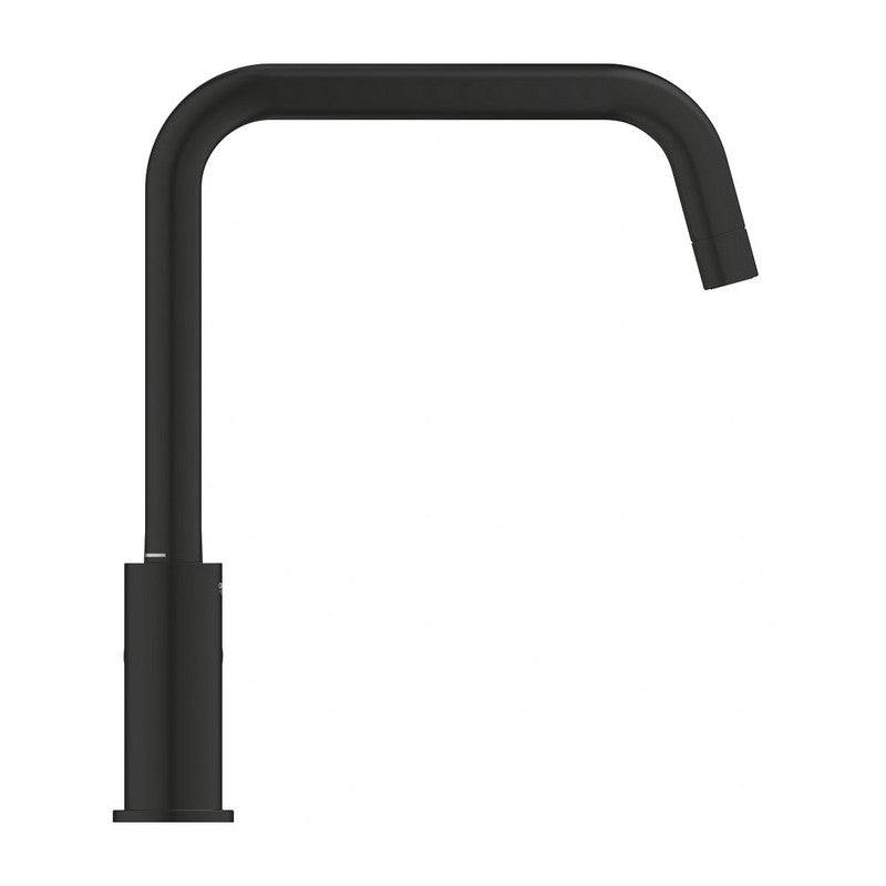 Кухненски смесител Grohe Eurosmart Matt Black – матово черен висок тръбен чучур, въртящ се 150°, онлайн магазин KERANOVA