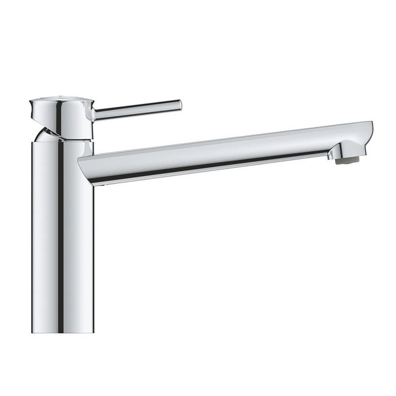 Кухненски смесител BauClassic Grohe хром, едноръкохватков, въртящ се чучур 140° – онлайн магазин KERANOVA