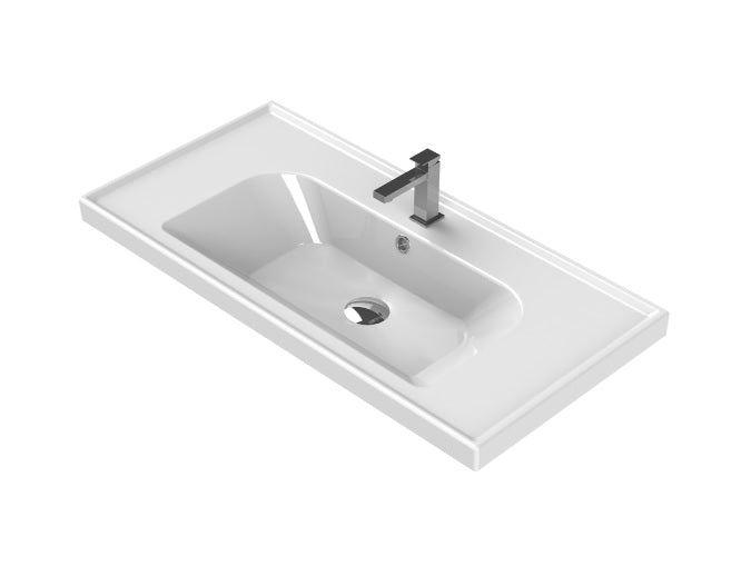 Мебелна мивка Frame 90х45 см. бяла с отвор за смесител, модел Frame 3130090х45 см за онлайн магазин KERANOVA