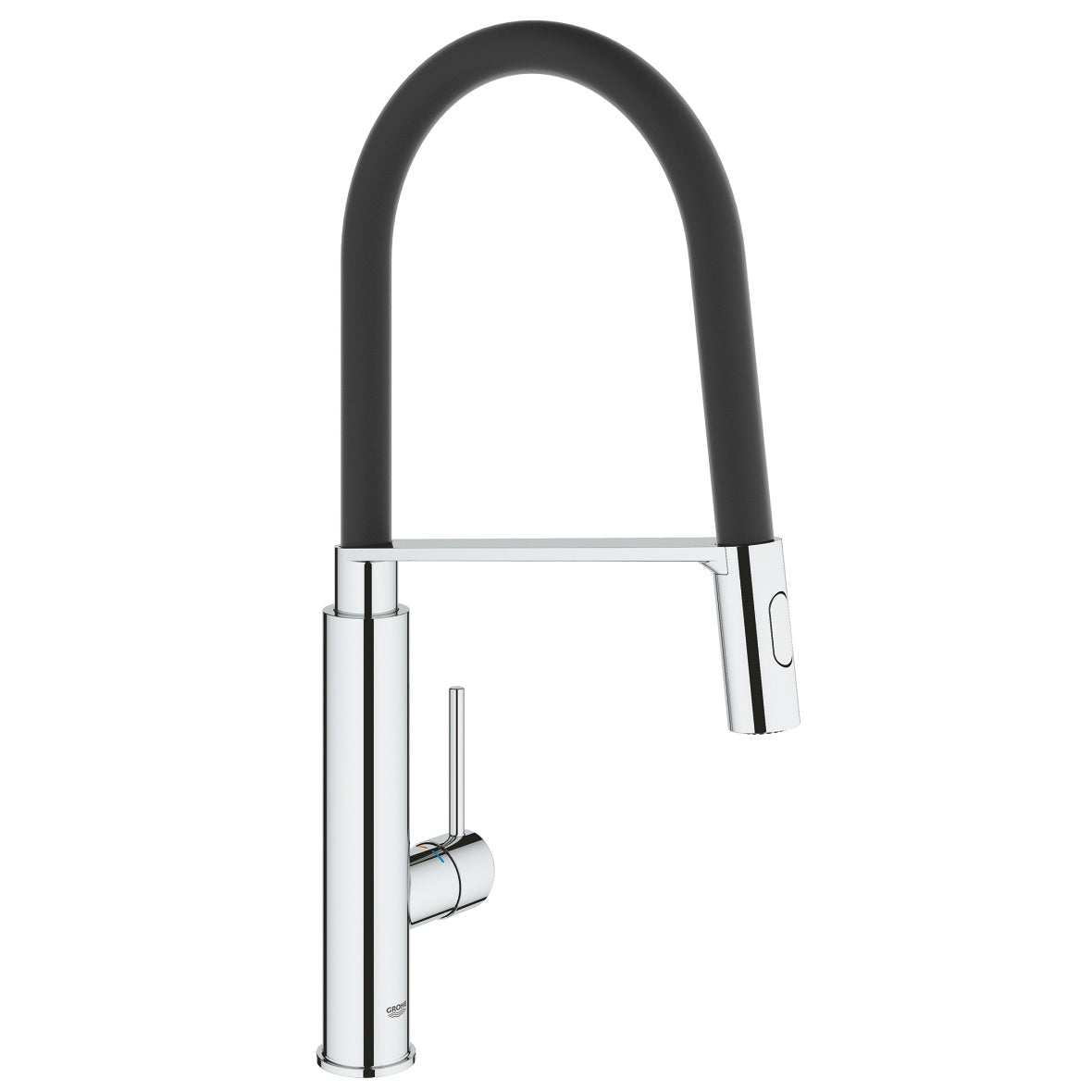 Кухненски смесител Grohe Concetto хром с гъвкав черен шлаух, 2 функции, GROHE StarLight, GROHFlexx – онлайн магазин KERANOVA